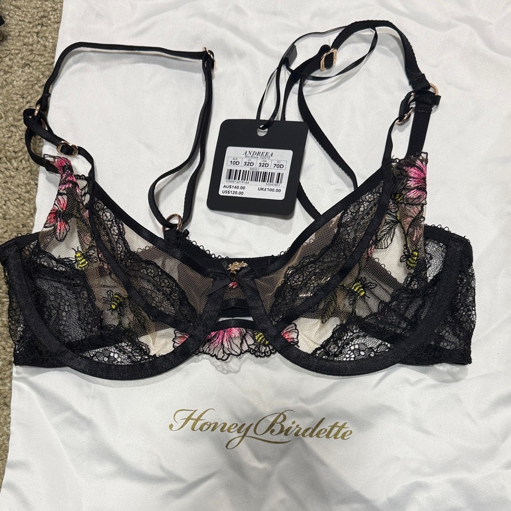 Honey Birdette ANDREEA black Bra 32D